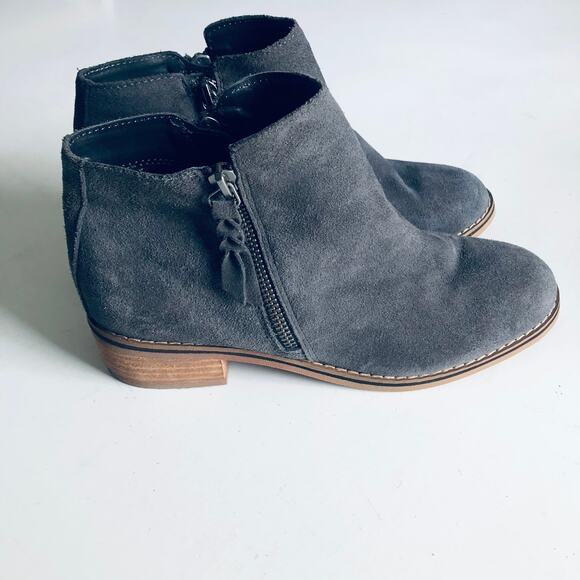 Blondo Women's 7.5 Gray Suede Leather Bootie Waterproof - Picture 3 of 9